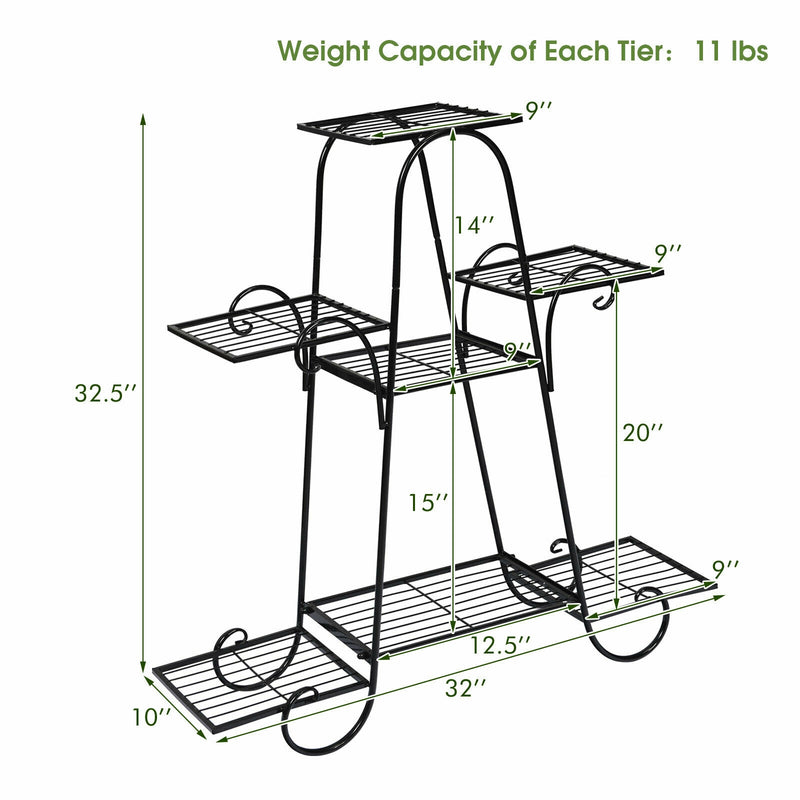 7 Tier Metal Patio Plant Stand