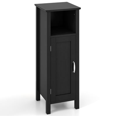 Bathroom Storage Organizer with 2-Tier Cabinet-Black