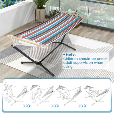 Hammock with Stand and Carrying Case-Multicolor