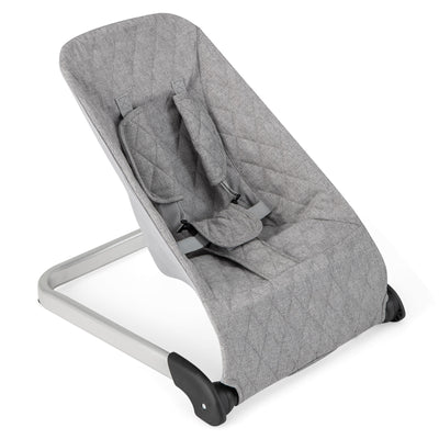 Baby Bouncer Seat with Aluminum and Metal Frame-Light Gray