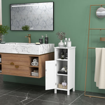 1-Door Freestanding Bathroom Cabinet with Open Shelf