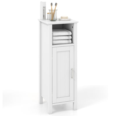 1-Door Freestanding Bathroom Cabinet with Open Shelf