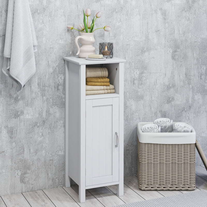 1-Door Freestanding Bathroom Cabinet with Open Shelf