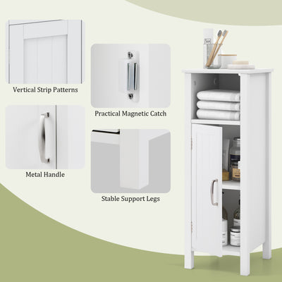 1-Door Freestanding Bathroom Cabinet with Open Shelf