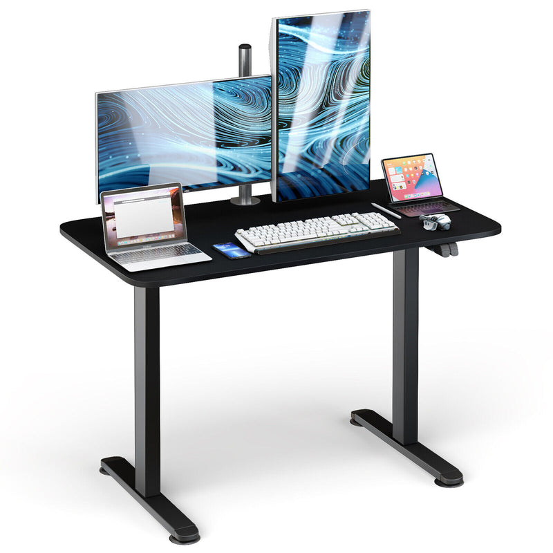 Electric Standing Desk Adjustable Stand up Computer Desk Anti-collision-Black