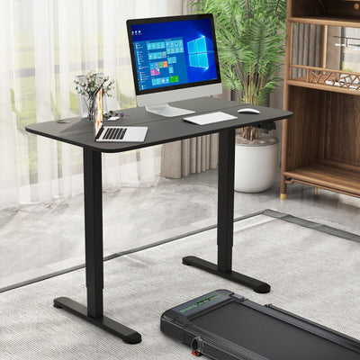 Electric Standing Desk Adjustable Stand up Computer Desk Anti-collision-Black