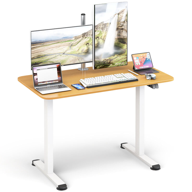 Electric Standing Desk Adjustable Stand up Computer Desk Anti-collision-Natural