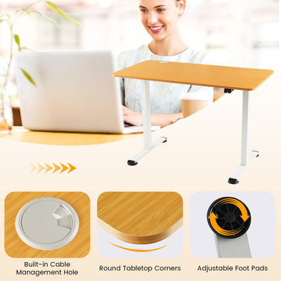 Electric Standing Desk Adjustable Stand up Computer Desk Anti-collision-Natural