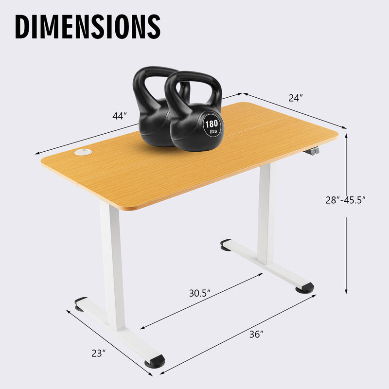 Electric Standing Desk Adjustable Stand up Computer Desk Anti-collision-Natural