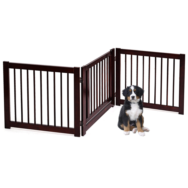 24 Inch Configurable Folding 3 Panel Wood Dog Fence