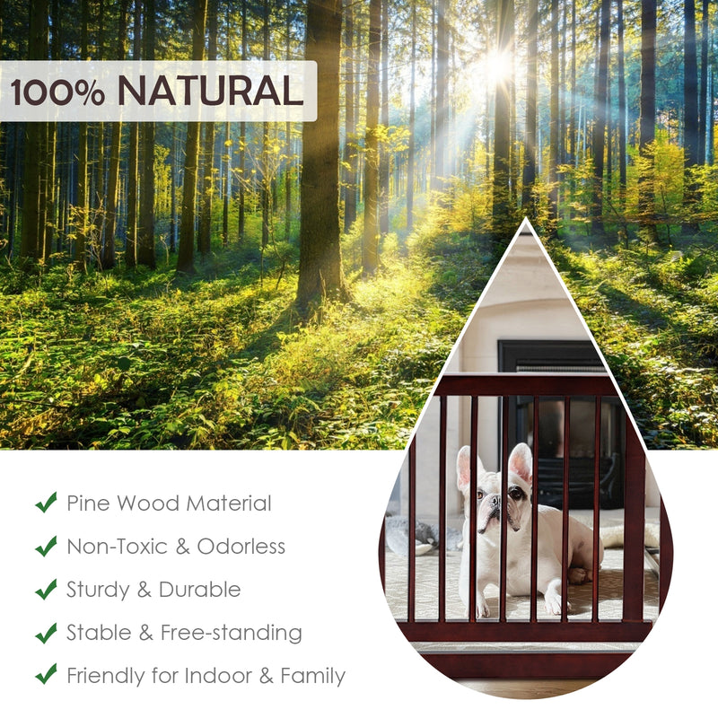 24 Inch Configurable Folding 3 Panel Wood Dog Fence