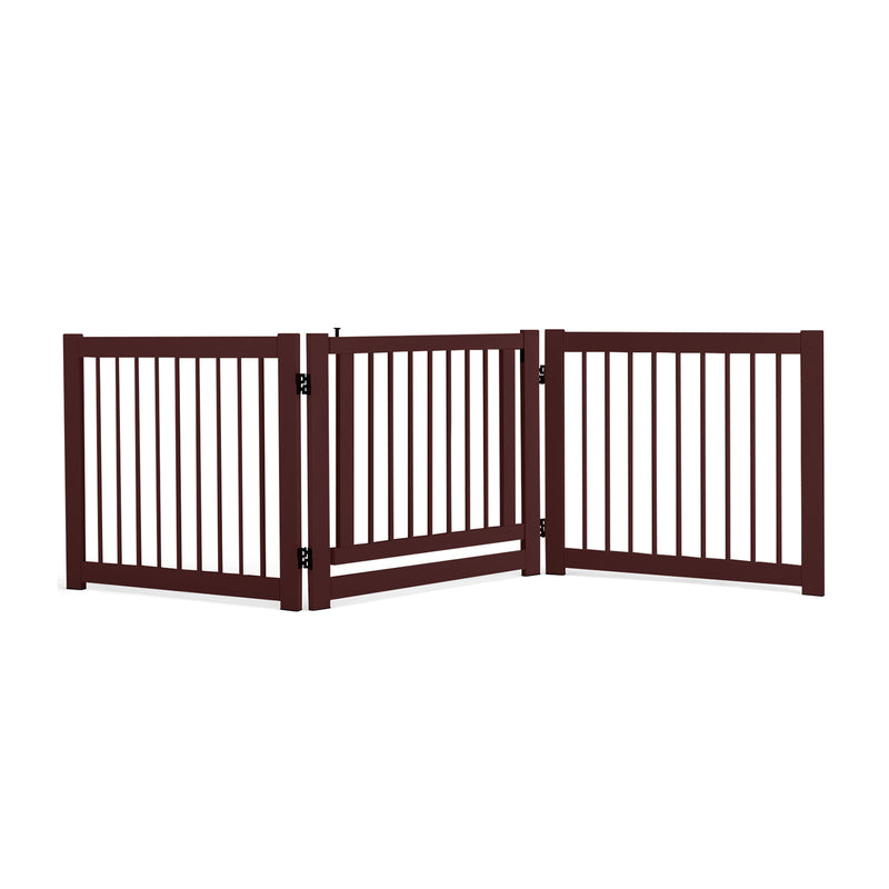 24 Inch Configurable Folding 3 Panel Wood Dog Fence