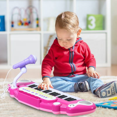 37 Key Electronic Keyboard Kids Toy Piano-Blue