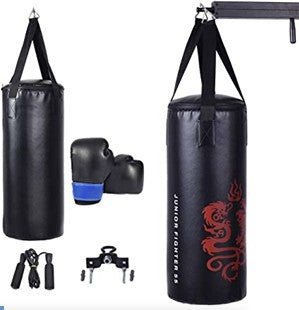 5 Pieces 40Lbs Filled Punching Boxing Set with Jump Rope and Gloves