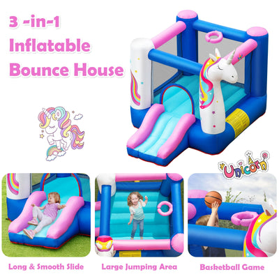 Kids Inflatable Bounce House with 380W Blower