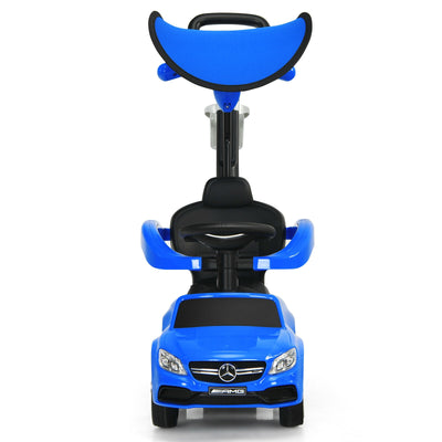 3-in-1 Mercedes Benz Ride-on Toddler Sliding Car-Blue