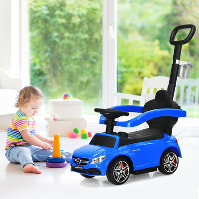 3-in-1 Mercedes Benz Ride-on Toddler Sliding Car-Blue