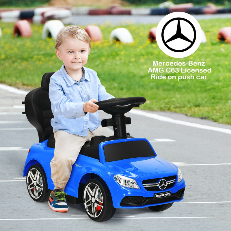 3-in-1 Mercedes Benz Ride-on Toddler Sliding Car-Blue