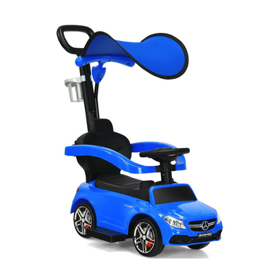 3-in-1 Mercedes Benz Ride-on Toddler Sliding Car-Blue