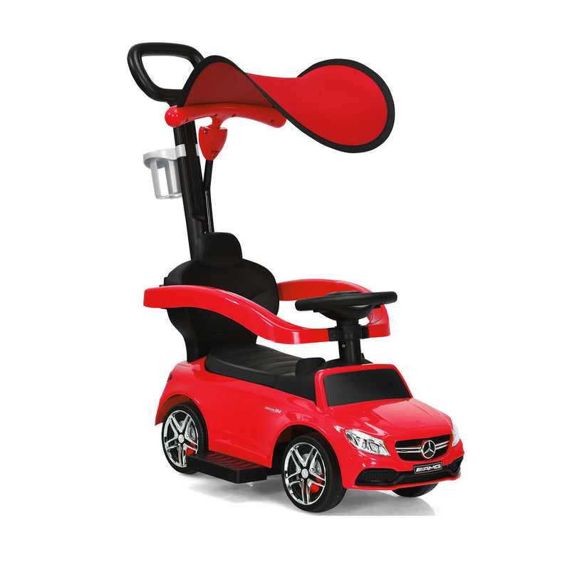 3-in-1 Mercedes Benz Ride-on Toddler Sliding Car-Red