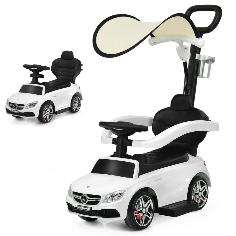 3-in-1 Mercedes Benz Ride-on Toddler Sliding Car-White