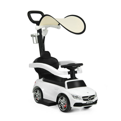 3-in-1 Mercedes Benz Ride-on Toddler Sliding Car-White