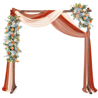 Wooden Wedding Arch Solid Wood Arbor Backdrop Stand for Wedding Ceremony-Square