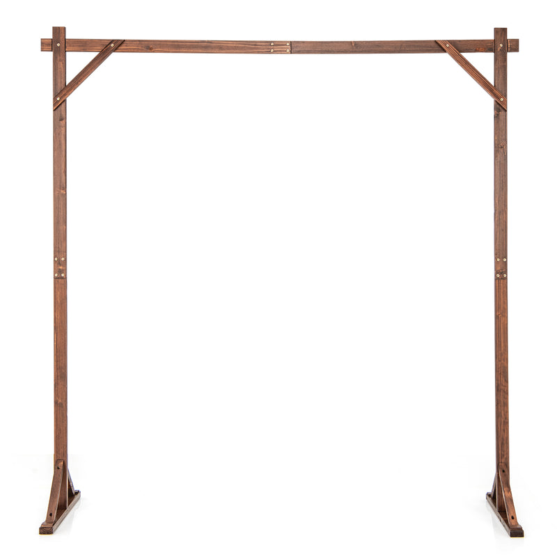 Wooden Wedding Arch Solid Wood Arbor Backdrop Stand for Wedding Ceremony-Square