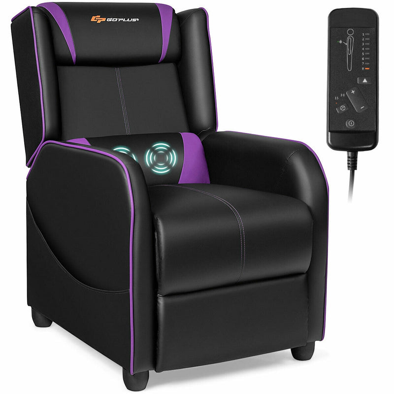 Home Massage Gaming Recliner Chair-Purple