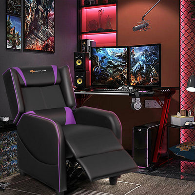 Home Massage Gaming Recliner Chair-Purple