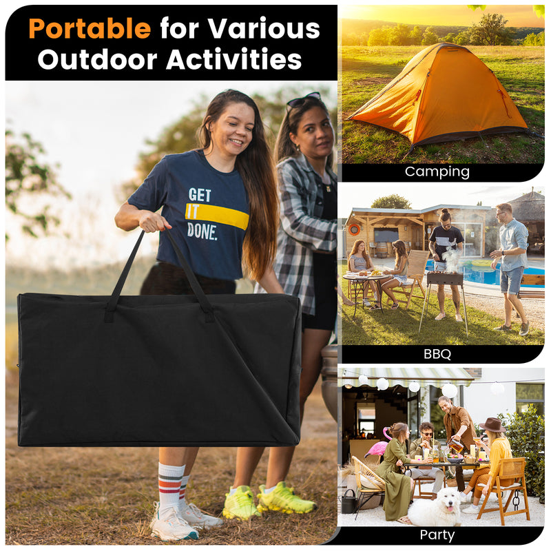 Folding Portable Outdoor Cook Station with Heat-Resistant Aluminum Tabletop