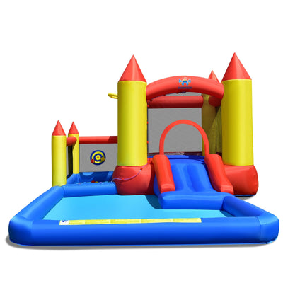 Inflatable Water Slide Castle Kids Bounce House with 480W Blower