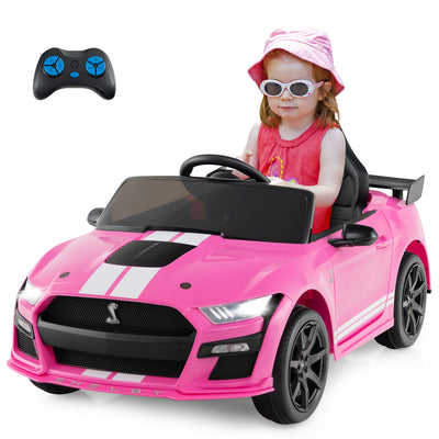 12V Licensed Ford Mustang Shelby GT500 Kids Ride on Car with Remote Control for Kids Aged 3-8-Pink