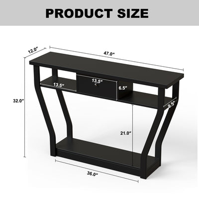 Modern Sofa Accent Table with Drawer