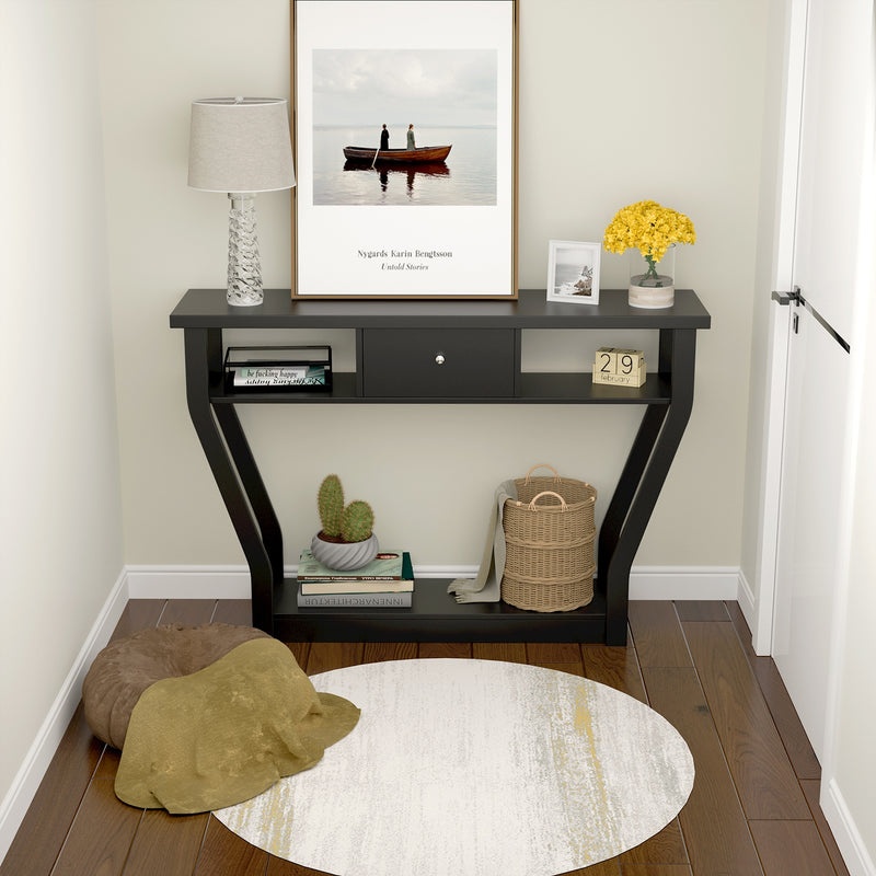 Modern Sofa Accent Table with Drawer