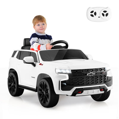 12V Kids Ride on Car with 2.4G Remote Control-White