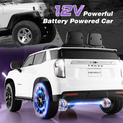 12V Kids Ride on Car with 2.4G Remote Control-White