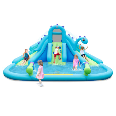 Inflatable Water Slide with Dual Slides and Large Splash Pool (Without Blower)