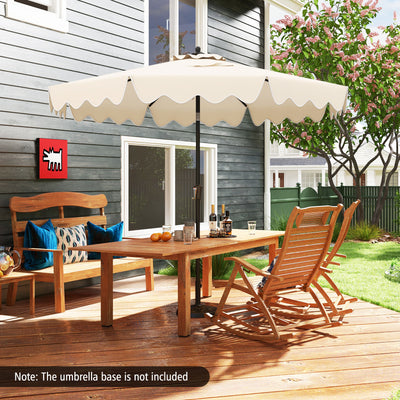 9 Feet Patio Umbrella with Crank Handle and Push Button Tilt-Beige