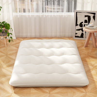 Queen/King/Twin/Full Futon Mattress Floor Sleeping Pad with Washable Cover Beige-Full Size