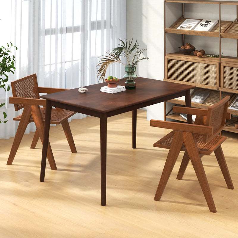 48 Inches Wooden Dining Table for 4 People-Brown