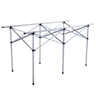 Aluminum Roll Up Folding Camping Rectangle Picnic Table