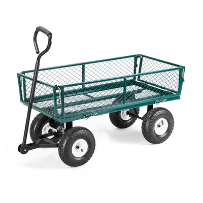 Heavy Duty Garden Utility Cart Wagon Wheelbarrow