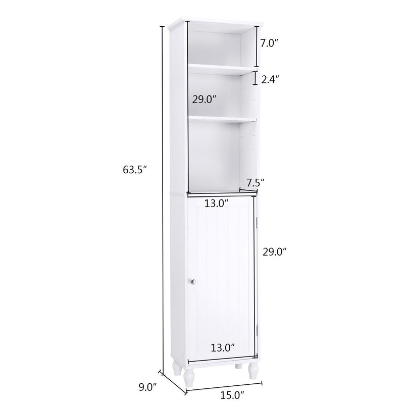 Tower Storage Shelving Display Cabinet for Bathroom