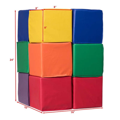 12 Pieces 8 Inch PU Foam Big Building Blocks for Kids