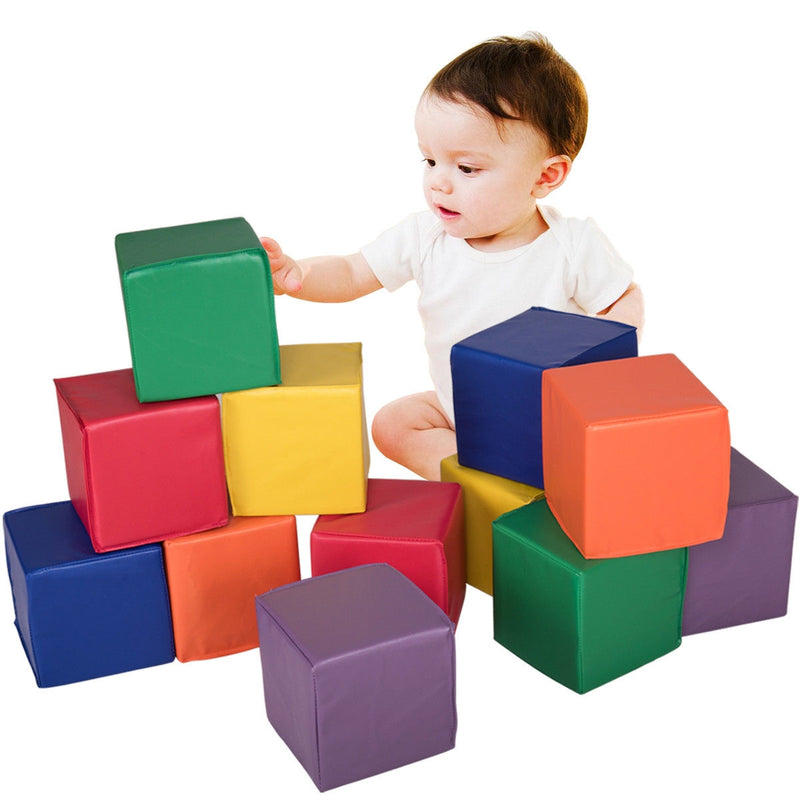 12 Pieces 8 Inch PU Foam Big Building Blocks for Kids