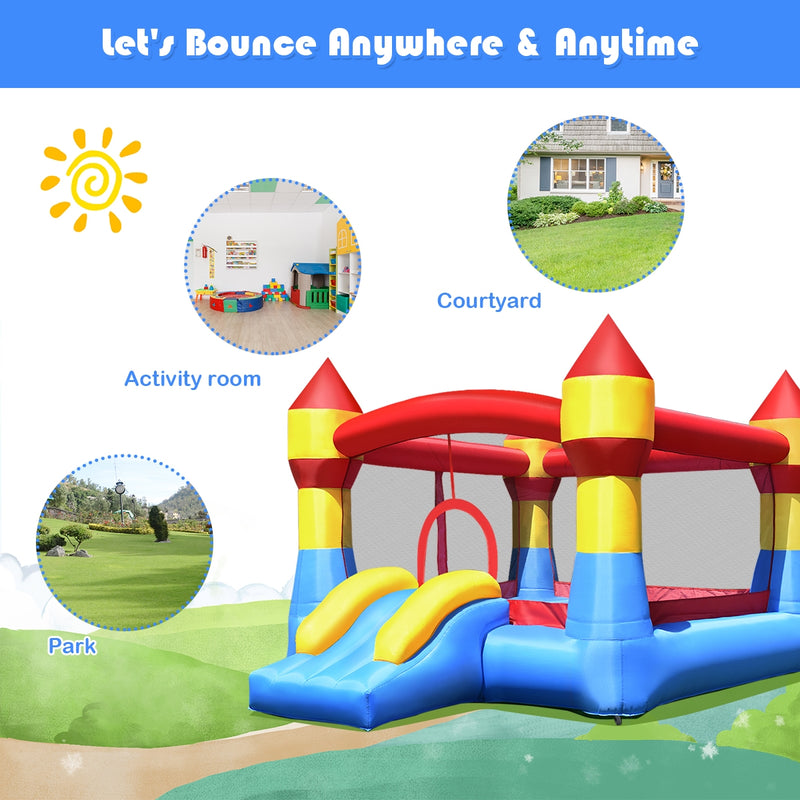 Inflatable Bounce House Castle Jumper Without Blower