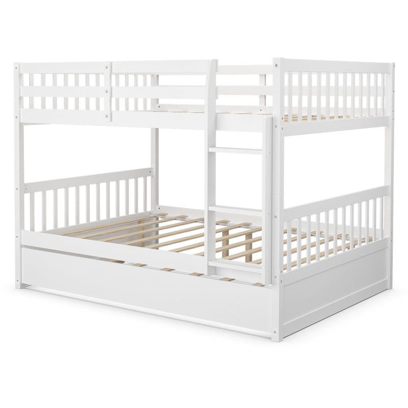 Full over Full Bunk Bed Platform Wood Bunk Bed