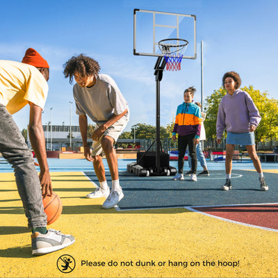 4.9-10 Feet Adjustable Basketball Hoop with Shatterproof Backboard