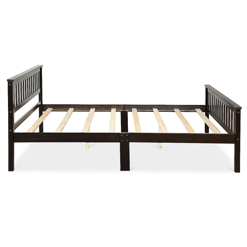 Wood Bed Frame Support Platform with Headboard and Footboard